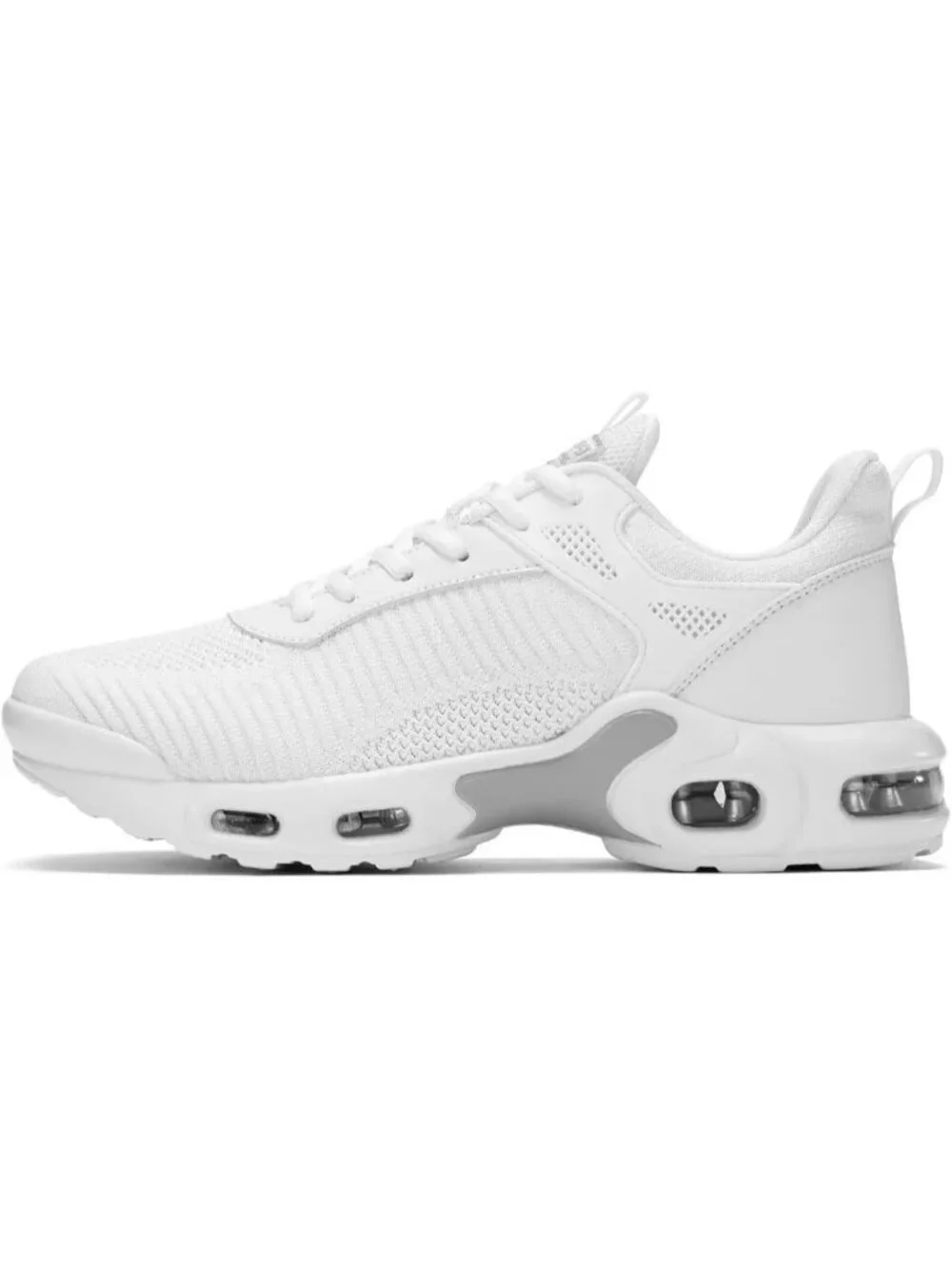 Men's White Air Running Shoes Lightweight Breathable Walking Shoes Non Slip